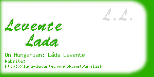 levente lada business card